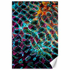 Fractal Abstract Waves Background Wallpaper Canvas 12  x 18 