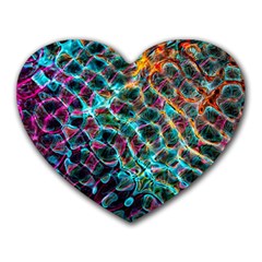 Fractal Abstract Waves Background Wallpaper Heart Mousepad