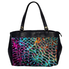 Fractal Abstract Waves Background Wallpaper Oversize Office Handbag (2 Sides)