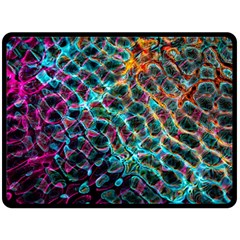 Fractal Abstract Waves Background Wallpaper Fleece Blanket (Large)