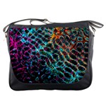 Fractal Abstract Waves Background Wallpaper Messenger Bag Front