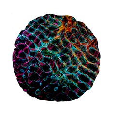 Fractal Abstract Waves Background Wallpaper Standard 15  Premium Flano Round Cushions