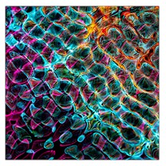 Fractal Abstract Waves Background Wallpaper Square Satin Scarf (36  x 36 )