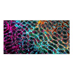 Fractal Abstract Waves Background Wallpaper Satin Shawl 45  x 80 