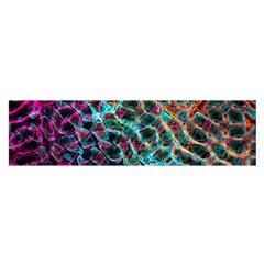 Fractal Abstract Waves Background Wallpaper Oblong Satin Scarf (16  x 60 )