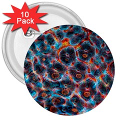 Fractal Black Texture Wallpaper Art Design Art 3  Buttons (10 Pack)  by Pakemis