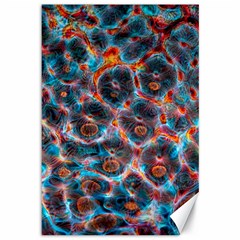 Fractal Black Texture Wallpaper Art Design Art Canvas 12  X 18  by Pakemis