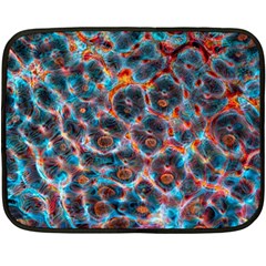 Fractal Black Texture Wallpaper Art Design Art Fleece Blanket (mini) by Pakemis