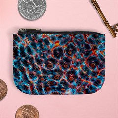 Fractal Black Texture Wallpaper Art Design Art Mini Coin Purse by Pakemis