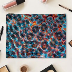 Fractal Black Texture Wallpaper Art Design Art Cosmetic Bag (xl) by Pakemis