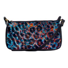 Fractal Black Texture Wallpaper Art Design Art Shoulder Clutch Bag by Pakemis