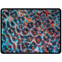 Fractal Black Texture Wallpaper Art Design Art Fleece Blanket (large) by Pakemis