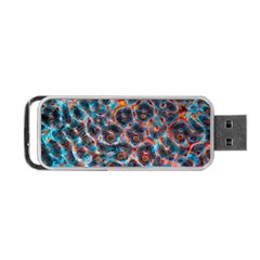 Fractal Black Texture Wallpaper Art Design Art Portable Usb Flash (one Side) by Pakemis