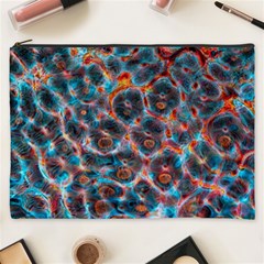 Fractal Black Texture Wallpaper Art Design Art Cosmetic Bag (xxxl) by Pakemis