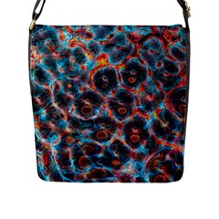 Fractal Black Texture Wallpaper Art Design Art Flap Closure Messenger Bag (l) by Pakemis