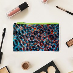 Fractal Black Texture Wallpaper Art Design Art Cosmetic Bag (xs) by Pakemis