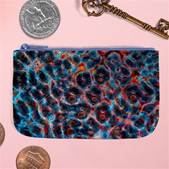 Fractal Black Texture Wallpaper Art Design Art Large Coin Purse by Pakemis