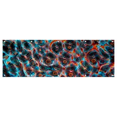 Fractal Black Texture Wallpaper Art Design Art Banner And Sign 12  X 4  by Pakemis