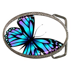 Blue And Pink Butterfly Illustration, Monarch Butterfly Cartoon Blue, Cartoon Blue Butterfly Free Pn Belt Buckles by asedoi