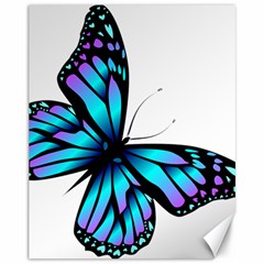 Blue And Pink Butterfly Illustration, Monarch Butterfly Cartoon Blue, Cartoon Blue Butterfly Free Pn Canvas 11  X 14 