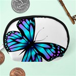 Blue And Pink Butterfly Illustration, Monarch Butterfly Cartoon Blue, Cartoon Blue Butterfly Free Pn Accessory Pouch (Medium) Back