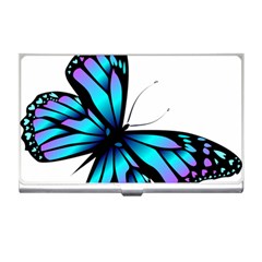 Blue And Pink Butterfly Illustration, Monarch Butterfly Cartoon Blue, Cartoon Blue Butterfly Free Pn Business Card Holder