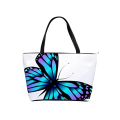 Blue And Pink Butterfly Illustration, Monarch Butterfly Cartoon Blue, Cartoon Blue Butterfly Free Pn Classic Shoulder Handbag