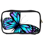 Blue And Pink Butterfly Illustration, Monarch Butterfly Cartoon Blue, Cartoon Blue Butterfly Free Pn Toiletries Bag (Two Sides) Front