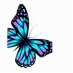 Blue And Pink Butterfly Illustration, Monarch Butterfly Cartoon Blue, Cartoon Blue Butterfly Free Pn Large Garden Flag (two Sides)