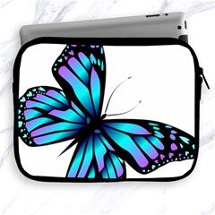 Blue And Pink Butterfly Illustration, Monarch Butterfly Cartoon Blue, Cartoon Blue Butterfly Free Pn Apple Ipad 2/3/4 Zipper Cases by asedoi