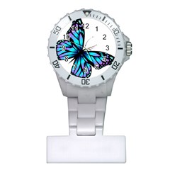 Blue And Pink Butterfly Illustration, Monarch Butterfly Cartoon Blue, Cartoon Blue Butterfly Free Pn Plastic Nurses Watch by asedoi