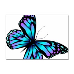 Blue And Pink Butterfly Illustration, Monarch Butterfly Cartoon Blue, Cartoon Blue Butterfly Free Pn Sticker A4 (100 Pack) by asedoi