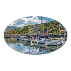 Piriapolis City Port, Maldonado, Uruguay Oval Magnet by dflcprintsclothing