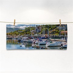 Piriapolis City Port, Maldonado, Uruguay Hand Towel by dflcprintsclothing