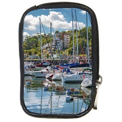 Piriapolis City Port, Maldonado, Uruguay Compact Camera Leather Case by dflcprintsclothing