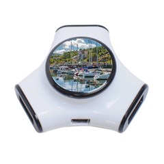 Piriapolis City Port, Maldonado, Uruguay 3-port Usb Hub by dflcprintsclothing