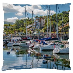 Piriapolis City Port, Maldonado, Uruguay Large Cushion Case (one Side) by dflcprintsclothing