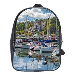 Piriapolis City Port, Maldonado, Uruguay School Bag (xl) by dflcprintsclothing