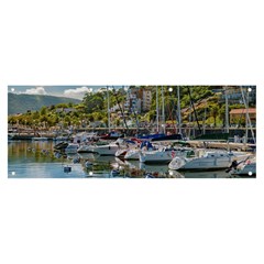 Piriapolis City Port, Maldonado, Uruguay Banner And Sign 8  X 3  by dflcprintsclothing