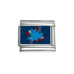 Background Abstract Design Blue Italian Charm (9mm)