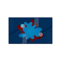 Background Abstract Design Blue Sticker Rectangular (10 Pack)