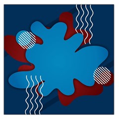 Background Abstract Design Blue Square Satin Scarf (36  X 36 ) by Ravend