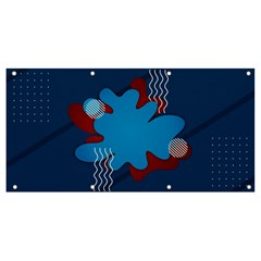 Background Abstract Design Blue Banner And Sign 8  X 4  by Ravend