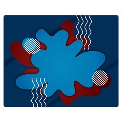 Background Abstract Design Blue Flano Blanket (medium)