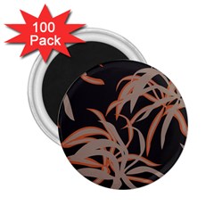 Leaf Leaves Pattern Print 2 25  Magnets (100 Pack)  by Ravend