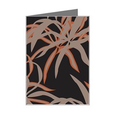 Leaf Leaves Pattern Print Mini Greeting Card by Ravend