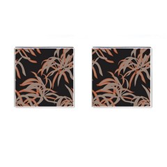 Leaf Leaves Pattern Print Cufflinks (square) by Ravend