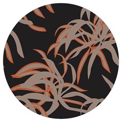 Leaf Leaves Pattern Print Round Trivet by Ravend