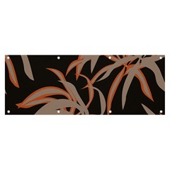 Leaf Leaves Pattern Print Banner And Sign 8  X 3  by Ravend