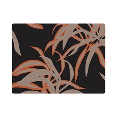 Leaf Leaves Pattern Print Flano Blanket (mini)